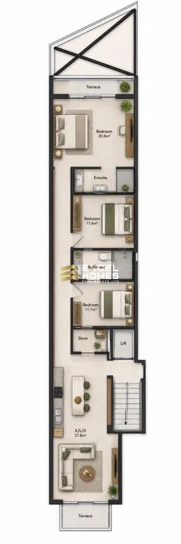 Spacious 3 Bedroom Apartment in Naxxar with Modern Finishes - Main View