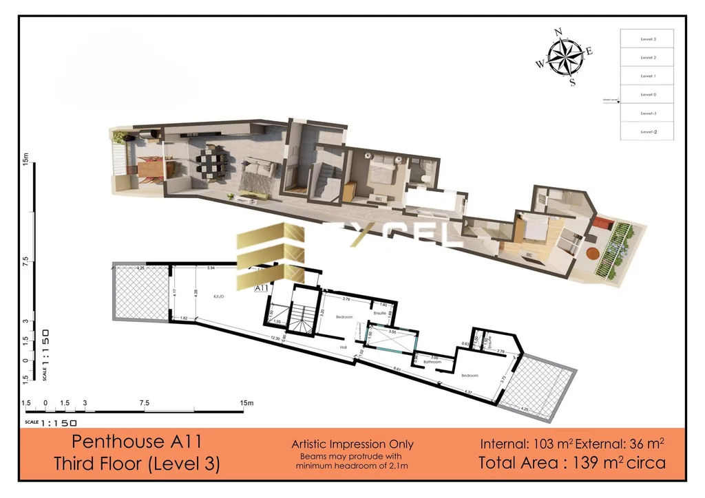 Luxurious 2 Bedroom Penthouse in Nadur with Private Pool and Large Terrace - View 5